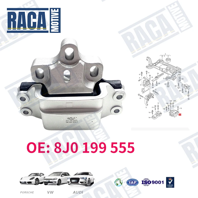 Gearbox Support Rubber Gasket Parts Accessories For VW Tiguan Audi Q3 RS Q3 TT 8J0199555 8J0199555D 8J0199555K