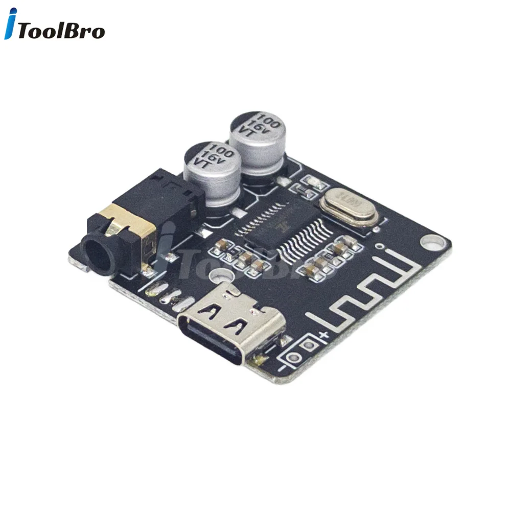 Type-C Bluetooth Audio Receiver Board VHM-314 Bluetooth 5.0 MP3 Lossless Decoder Board Wireless Stereo Music Module 3.7-5V