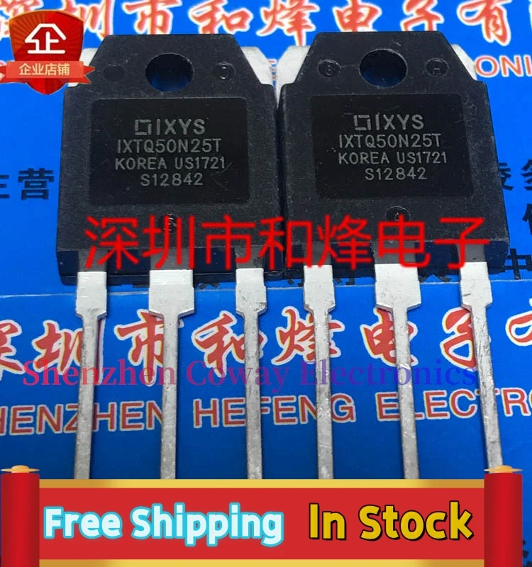 

10PCS-30PCS IXTQ50N25T TO-3P 250V 50A In Stock Fast Shipping