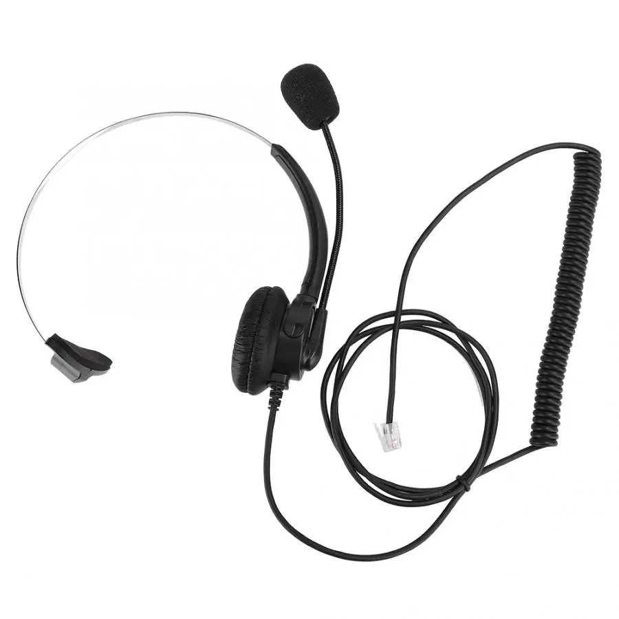 

10PCS Headset Phone Mono Headset Landline Phone Headset With Microphone Homeearplugs Wired Headset Handle Game