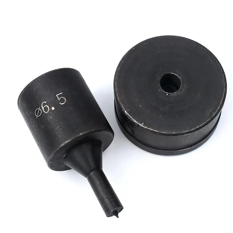 2025 핫 스타일 유압 홀 펀치 CH70 CH-70 기계용, 6.5mm 유압 펀칭 라운드 다이 툴 2개, 블랙