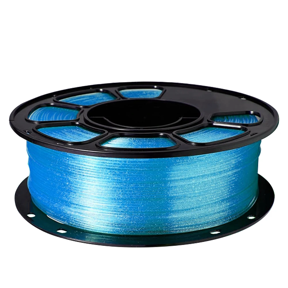 Petg 크리스탈 스파클링 블루 3D 프린터 PLA 필라멘트 1.75mm Petg 크리스탈 스파클링 블루 3D 프린터 재료 250g 500g 1Kg