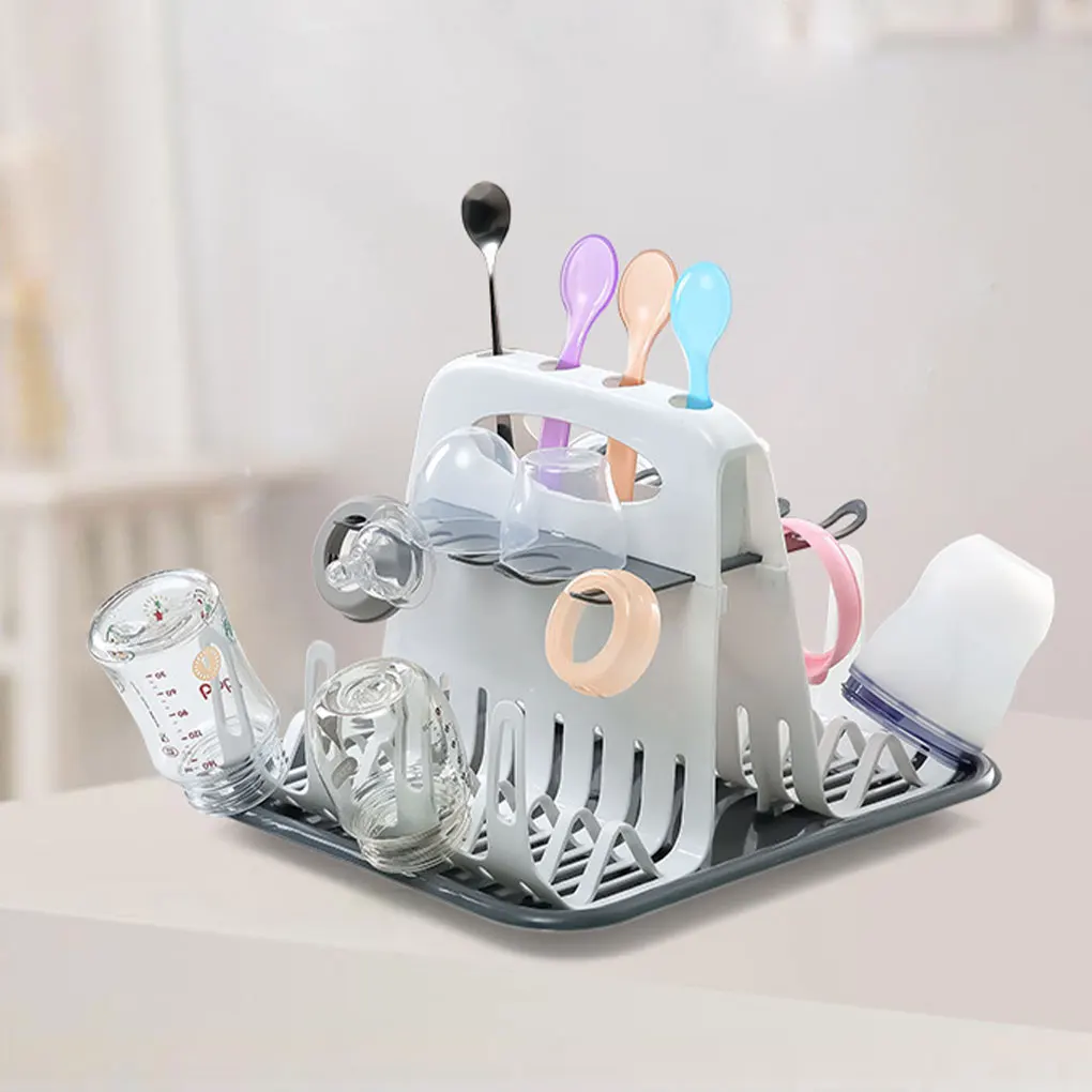 Baby Milk Bottle Drying Bracket Multilayer Rack Holder Drain Tray