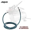 Airbrush Hose 1.8m 1/8” Thread Nylon Braided Air Hose and a Fitting Adapter 1/8” Male - 1/4” Female for Most Airbrush Accessorie 5