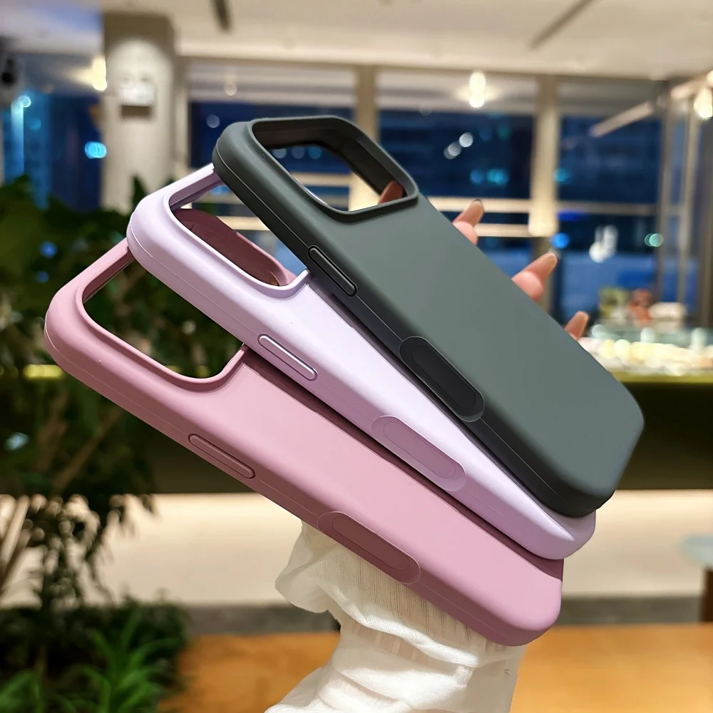 Original Solid Color for Magsafe Magnetic Silicone Case for iPhone 17 Pro Max 16 15 14 13 12 11 Pro Max 15 14 Plus Soft Cover 5