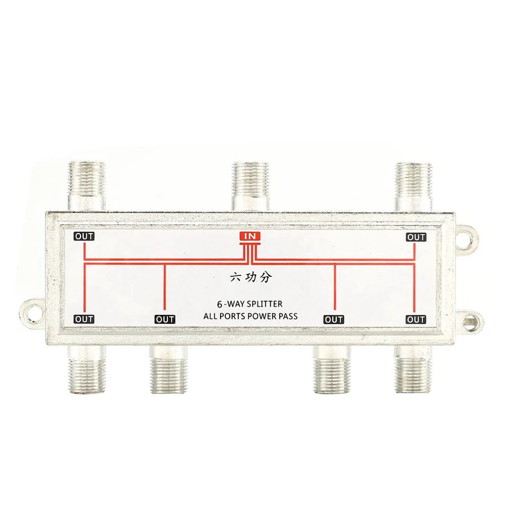 6 Way Satellite Antenna Cable TV Signal Splitter Distributor For SATV/CATV 5-2400MHz Satellite Receiver For SATV/CATV tv splitter