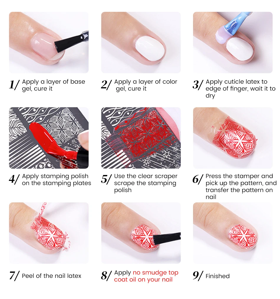 8 Pcs 6ml Stamping Nail Polish Kit