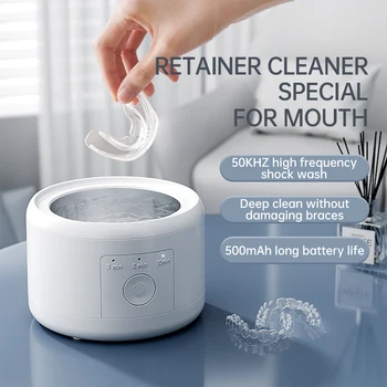 Ultrasonic Denture & Invisible Retainer Cleaner, USB Electric Multi-Function Machine for Braces Box Cleaning 1