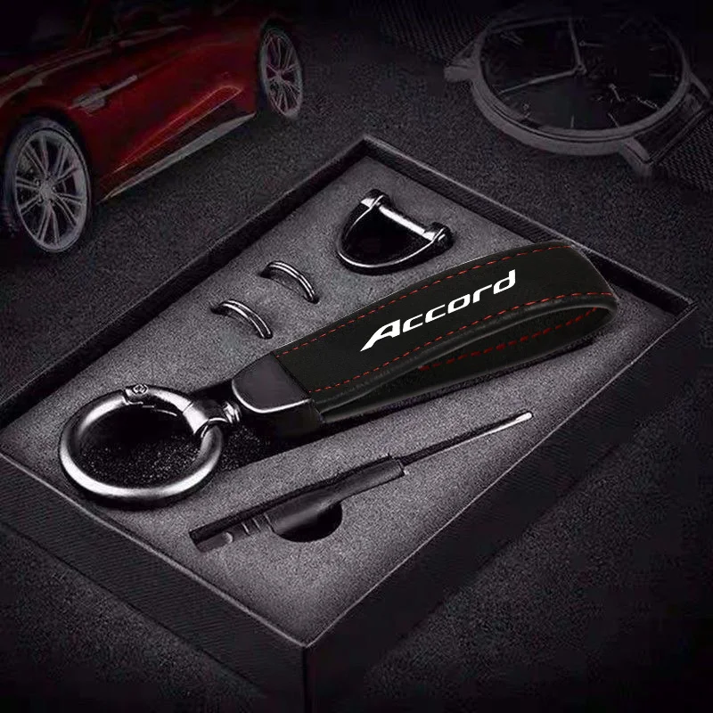Premium leather texture that Car Logo Key chains Chain Ring Keyring ...