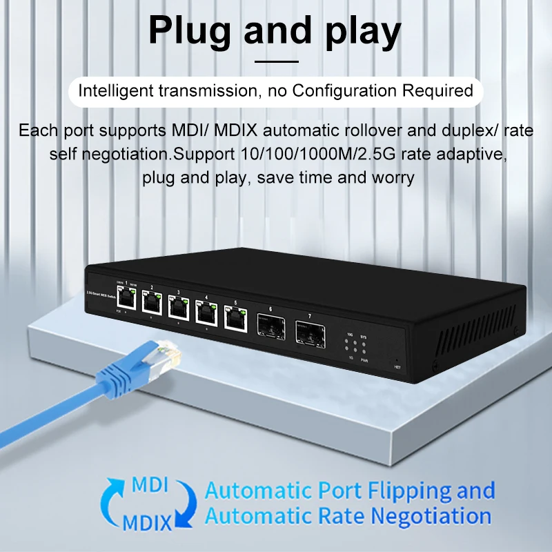 Interruptor Esperto da Web do Porto do Onti5 2.5gps 2x10g Sfp Mais l2 ou Portos - Imagem 5