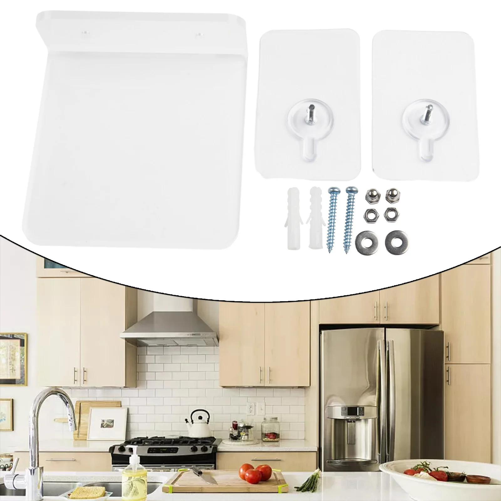 

Wall Mounted Acrylic Frame Transparent Adhesive Display Frame Living Room Record Display Frame Bathroom Accessories