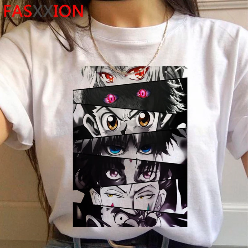 Kawaii Hunter X Killua Zoldyck футболка Женская Harajuku Kurapika 90-х Милая аниме Hisoka графические