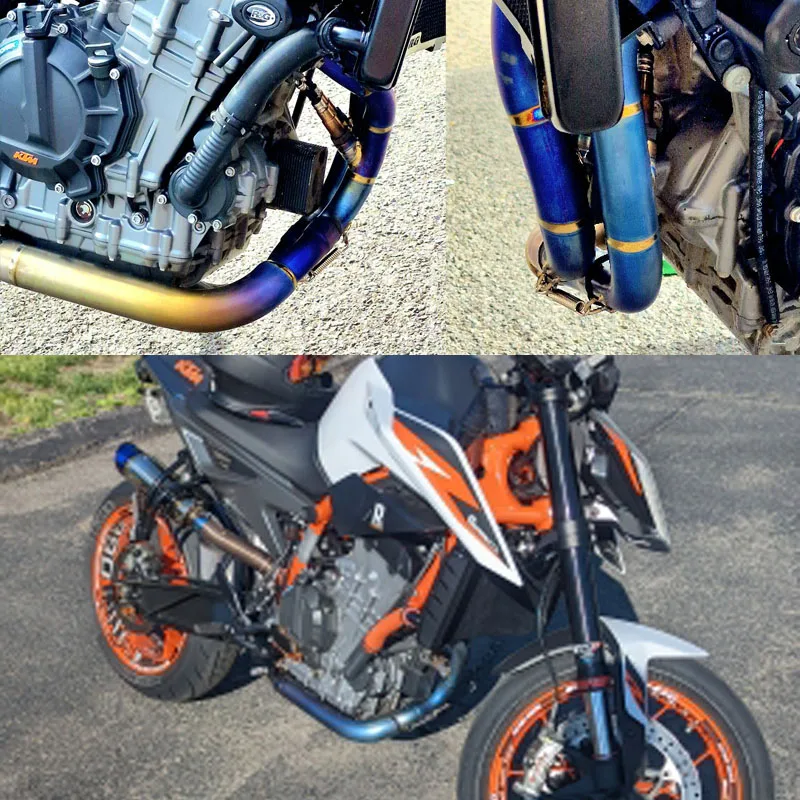 For KTM DUKE 790 890 Adventure R Rally 2018 - 21 2022 Motorcycle Exhaust Muffler Escape Moto Tube Titanium Alloy Front Link Pipe - Image 5