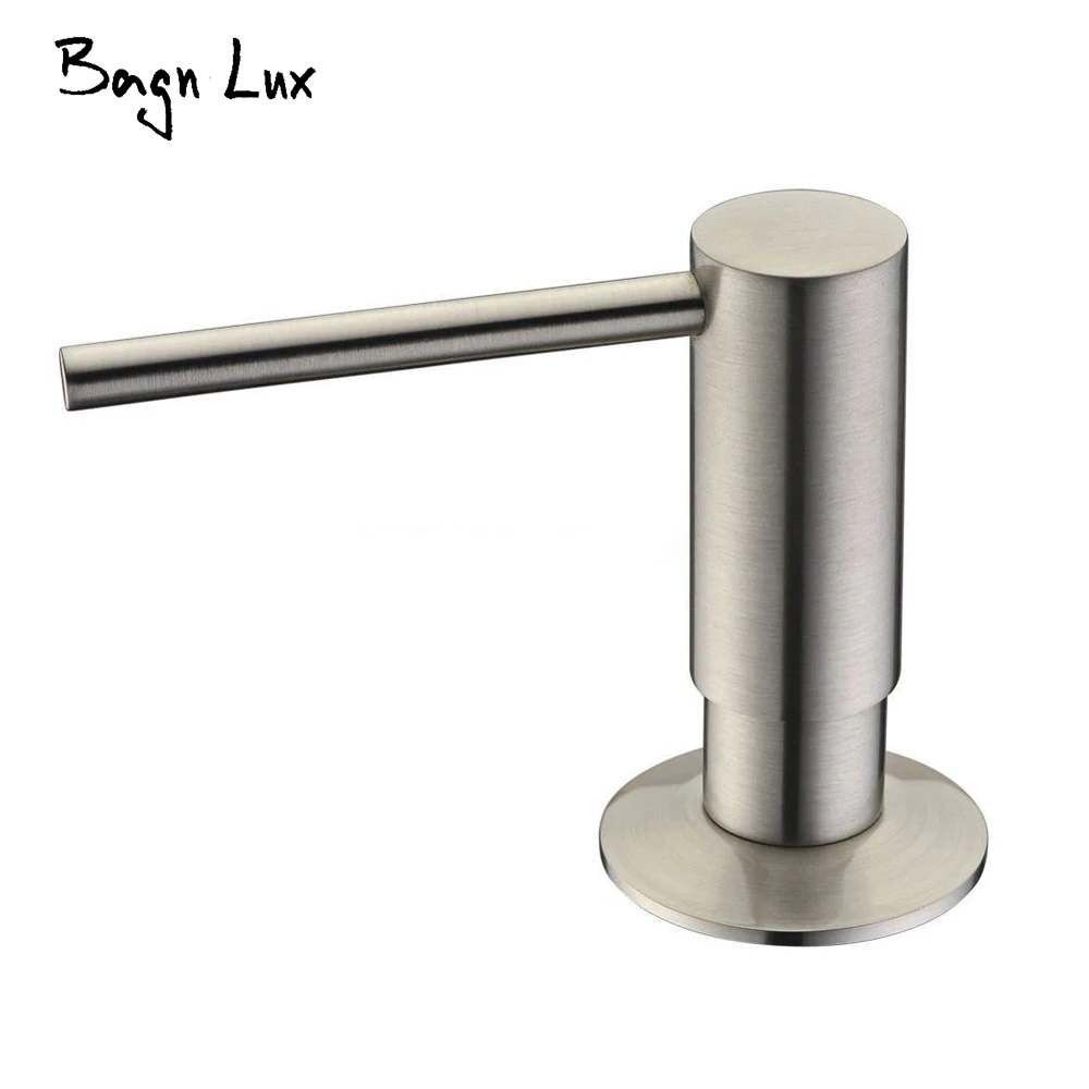 Newly High Quality 5 Warranty Promotion 100% Solid Brass Pump Head Kitchen Commercial Modern Lotion Dispenser In Brushed Nickel