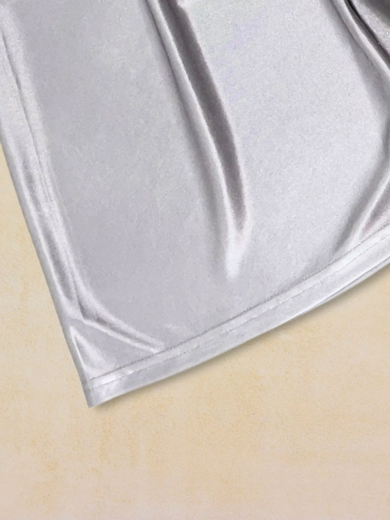 Herren-Unterwäsche aus Eisseide, metallisch glänzend, Schlafhose, elastisches Band-Design, bequeme Passform, modisch, lässig, sexy Nachtwäsche-Shorts – Detail 5