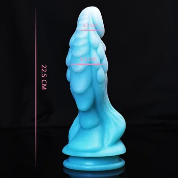 Realistic Monster Dildos Soft Liquid Silicone Huge Dinosaur Scales Penis With Suction Cup Sex Toys For Woman Female Masturbation 2
