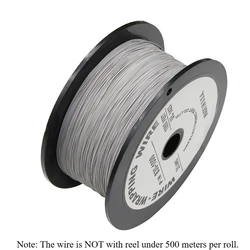 Premium PTFE Micro Fine Silver - Plated Copper Cable - PVDF Insulated, Multiple Gauge Options Available - 26AWG (Grey)