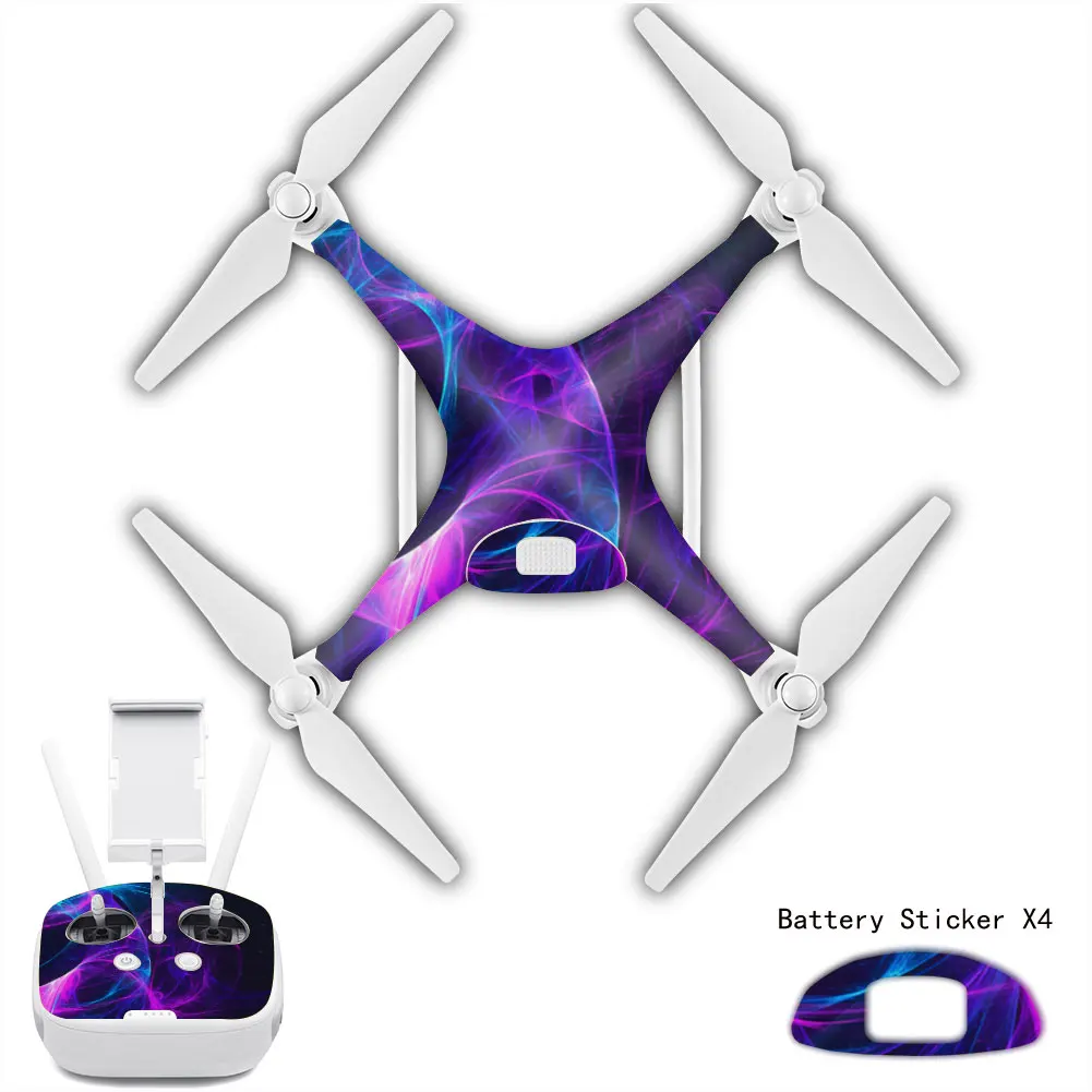 Drone Decals Waterproof Skin Protective PVC Stickers Drone Body Arm Remote Control Protector for DJI Phantom 4 Accessories 