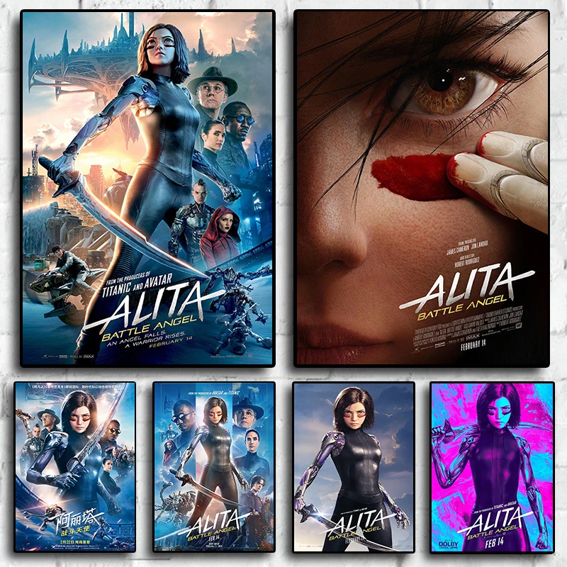 Película TV Alita: Battle Angel Wall Art Decor Print Posters decoración del  hogar lienzo para sala de estar imagen pintura Póster - AliExpress