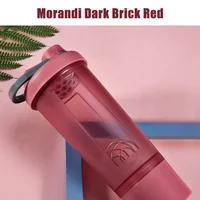 Tasse à secouer givrée de 600ml, bouteille de sport pour Milkshake, bouteille de mélangeur d'eau pour Fitness en plein air, poudre de protéines, boisson d'entraînement de gymnastique Portable 3