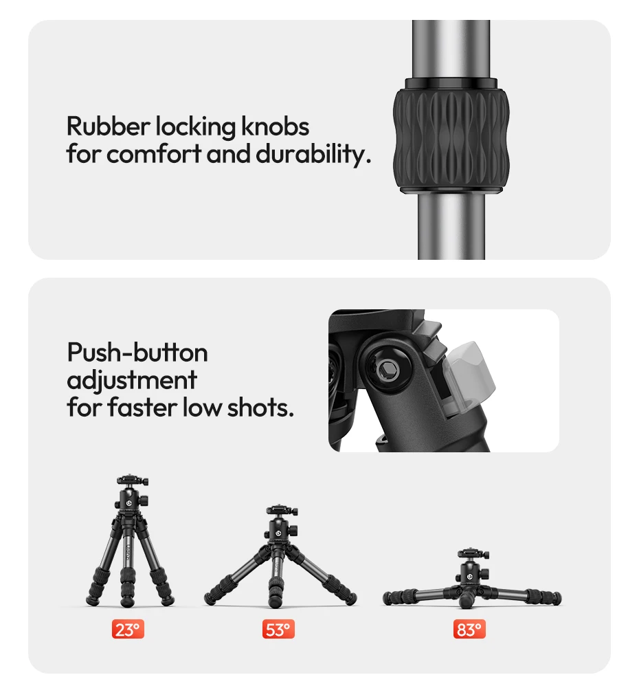 Travel Tripod Portable Adjustable Tripod 14CM-44CM for Smartphone Camera for UKA