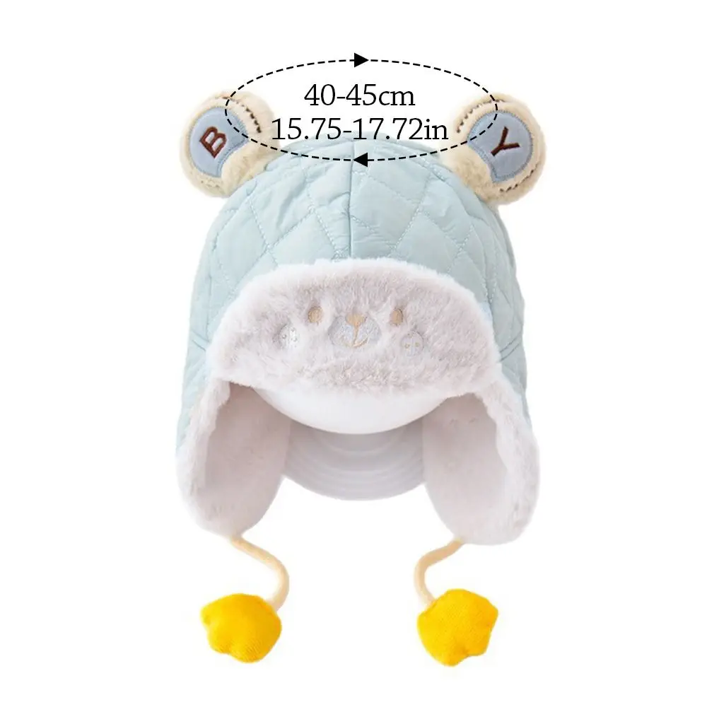 Cute Windproof Kids Winter Beanie Hat Cold Proof Fleece Wool Skiing Cap Soft Children Warm Cap Outdoors