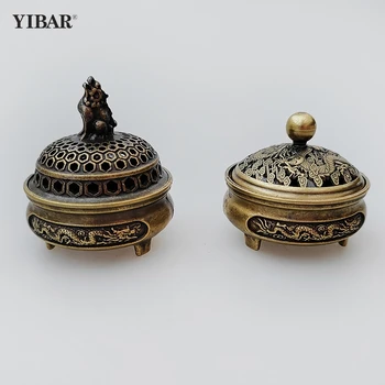 Lotus Flower Incense Burner Buddhism Buddha Holder Brass Mini Sandalwood Censer Incense Metal Craft Home Decoration 1