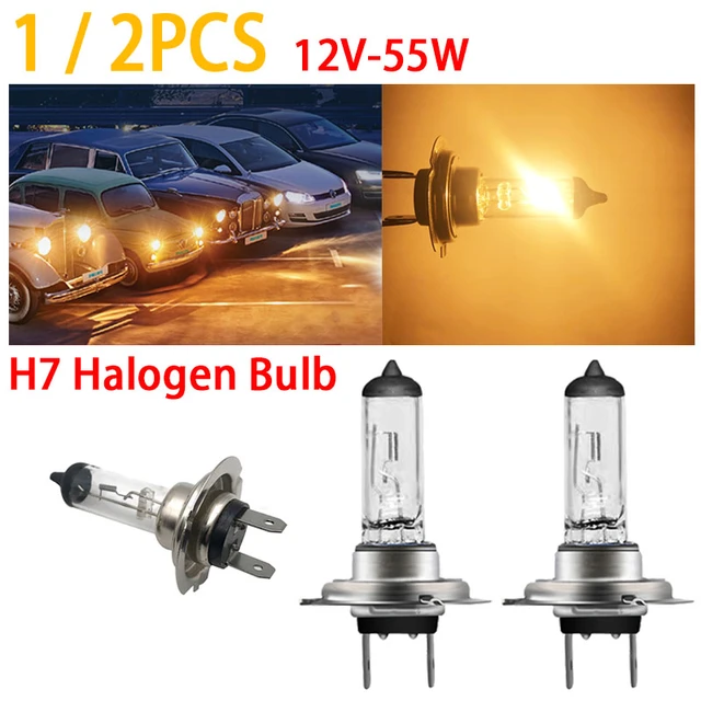 Ampoule halogène pour phares antibrouillard avant de voiture, lampes de  sauna, lanceur Mitsubisi, source de stationnement, blanc chaud, H7, 12V,  55W, 7000lm, 1 pièce, 2 pièces - AliExpress