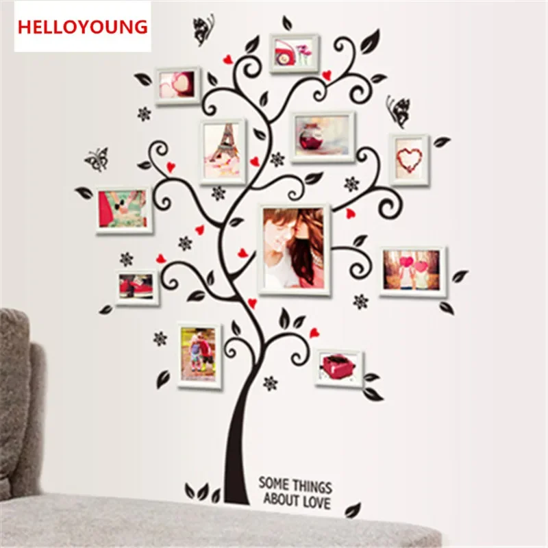 

3D Family Tree Decal Sticker Acrylic Photo Album For Wall Sticker Tree Shape Decoration Stickers Home Decor Wall Poster Hanging