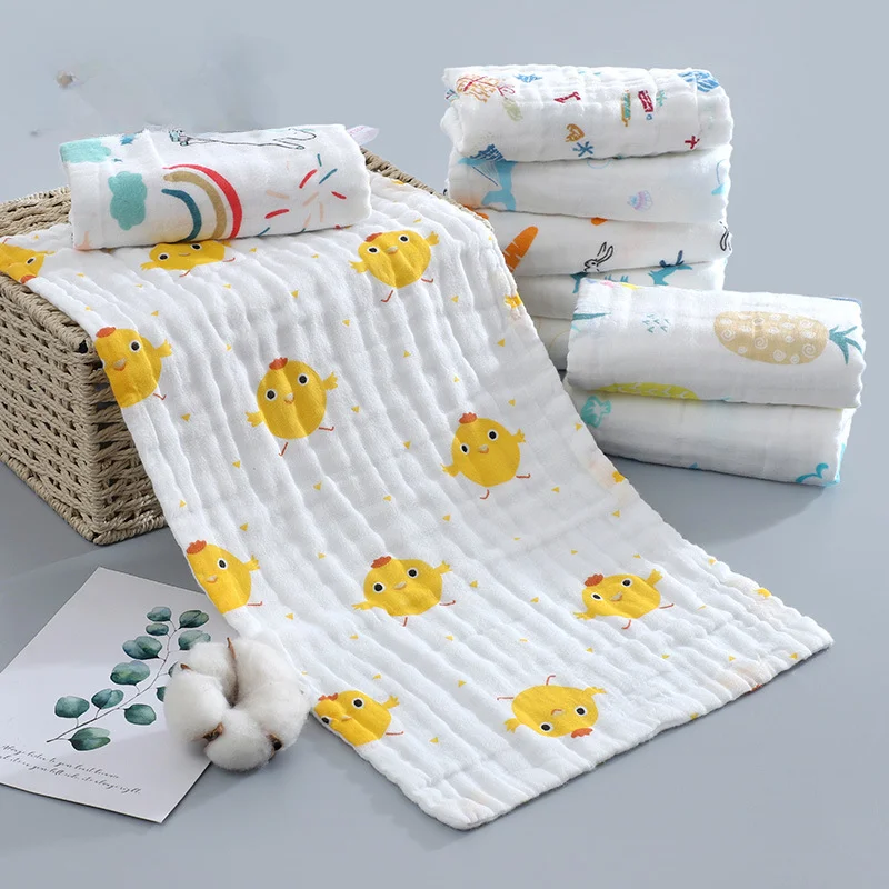 Baby Bath Towel Boy Girl 100% Cotton Baby Towel Blanket For Newborn Baby Bathrobe 6 Layers Gauze Washcloth Infant Swaddle 2