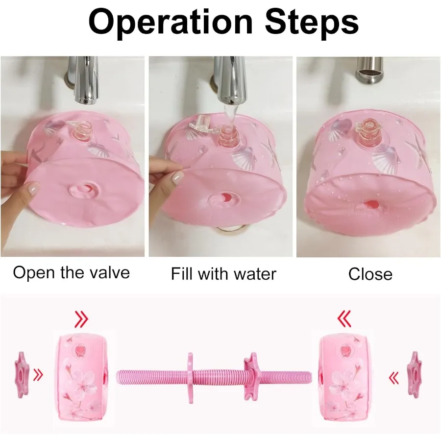 Water Filled Dumbbells Set for Women Travel Weights Adjustable