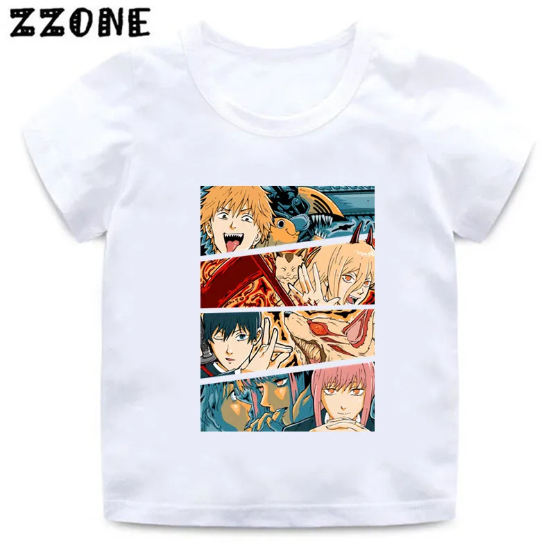 

Hot Sale Anime Chainsaw Man Pochita Print Kids T-Shirts Funny Baby Girls Clothes Boys Short Sleeve T shirt Children Tops,HKP5848
