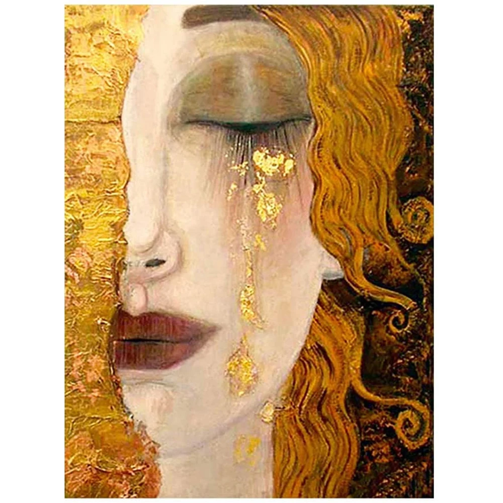 Klimt DIY 11CT Stickerei Kreuz Stich Kits Hand Handwerk Set Gedruckt Leinwand Baumwolle Faden Hause Dekoration Für Großhandel