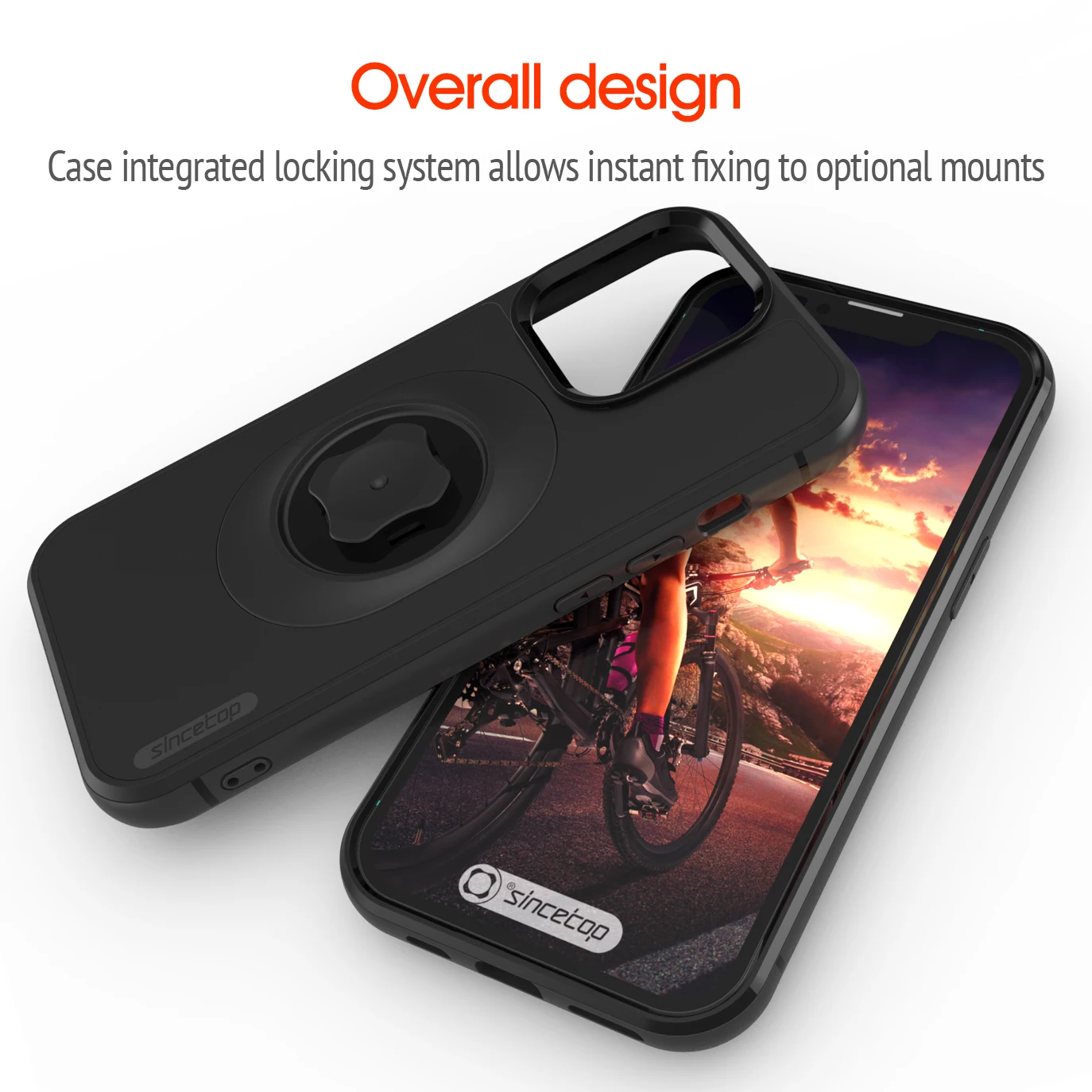 Shockproof Case for iphone 15/14Plus/13 Mini/12/11 Pro/15Pro Max Quick Mount Case with Adapter for sincetop Gen 1/2 Mount