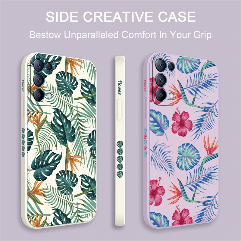 Silicone Flower Leaf Pattern Shockproof Phone Case Cover