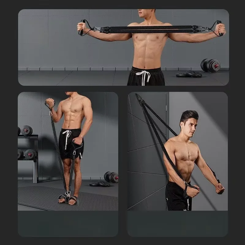 페달 텐션 로프 복부 강화 탄성 로프 홈 다기능 피트니스 저항 밴드 운동 피트니스 장비
