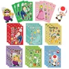 8/16/32Sheets Cartoon Mario Make A Face Puzzle Stickers Kids Make Your Own DIY Game Children Jigsaw Education Stickers Toys 1