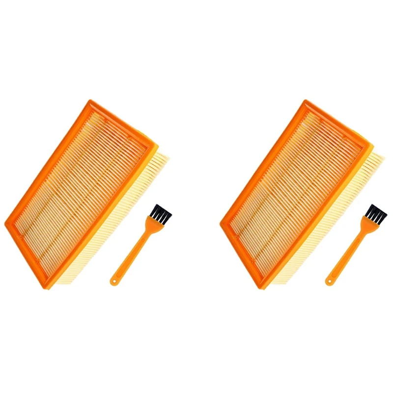

2X Flat Pleated Filter Flat Filter Replacement For Karcher NT 25/1 , NT 35/1 , NT 45/1, NT 55/1, NT 611 ECO