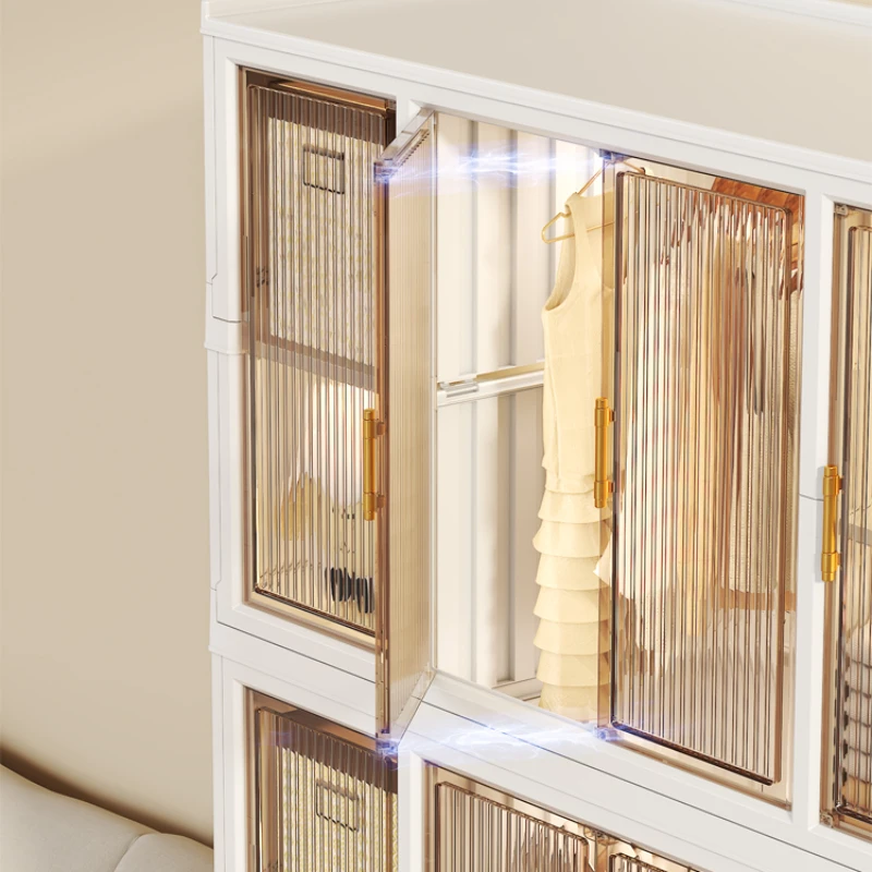 Clothes Storage Children Wardrobes Bedroom Organizer Cabinet Closet Children Wardrobes Plastic Placard Enfant Furniture MR50CW