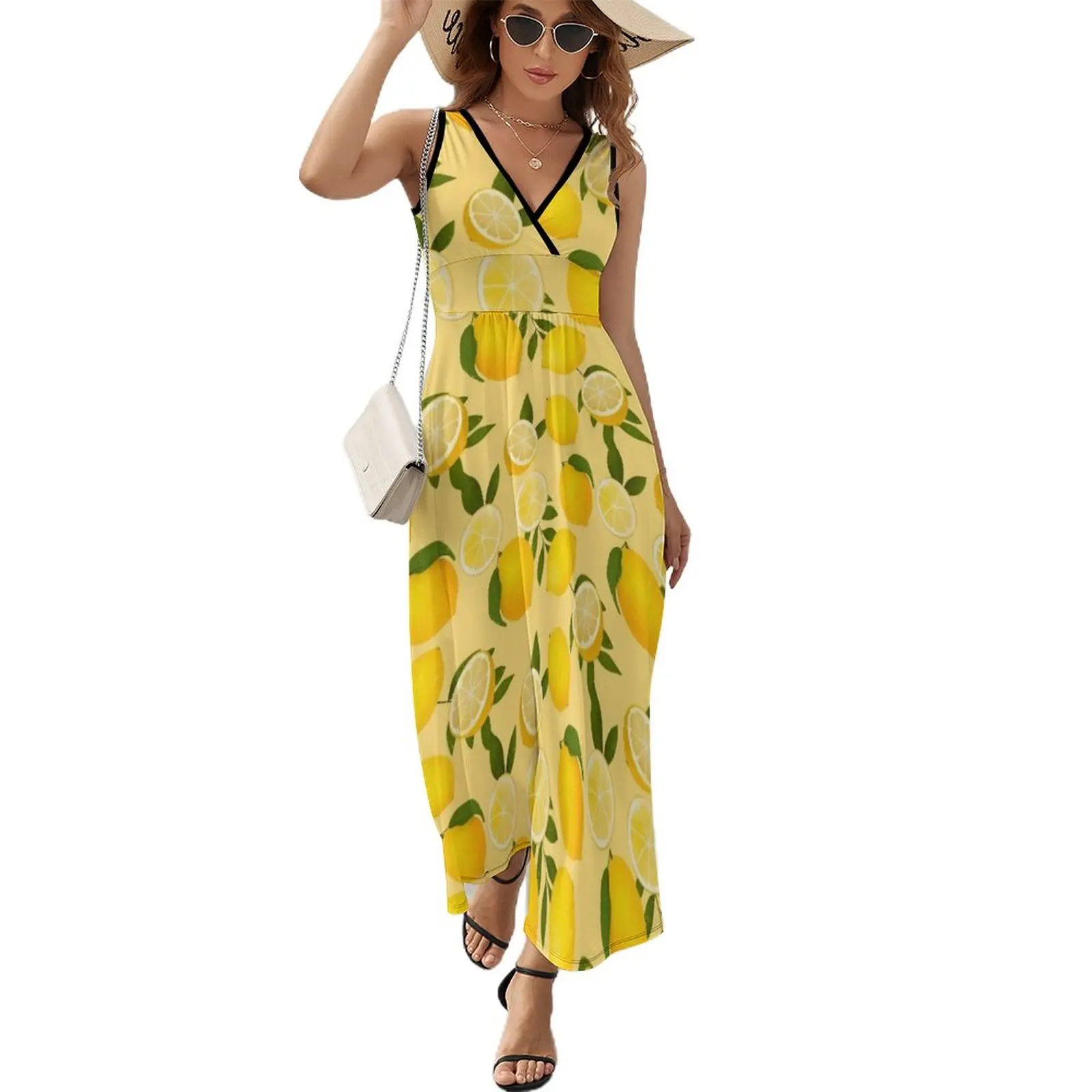 

Lemon-Lemon Sleeveless Dress Woman's evening dress womens clothing