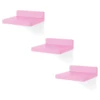 Small Floating Shelves for Wall Square Wood Shelves for Bedroom, Living Room, Bathroom, Kitchen, Office Decor Set of 3 1
