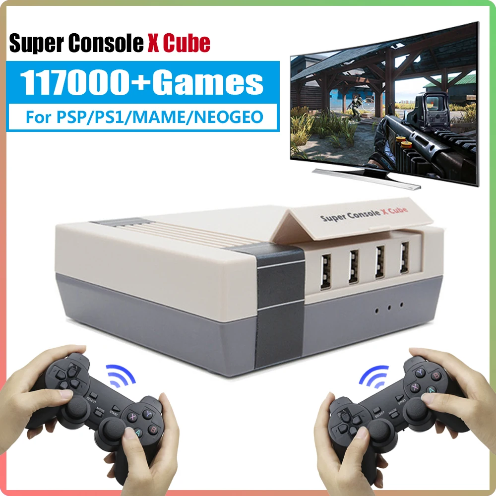 Console Super Retro Do Jogo De Vídeo Do Console X Cube Com