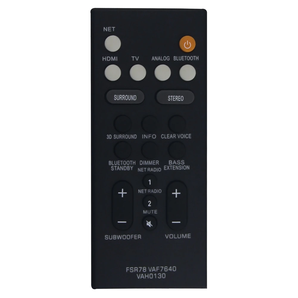 

Remote Control Replacement FSR78 VAF7640 for Sound Bar Speaker -1080 YAS-108 ATS1080 YAS108