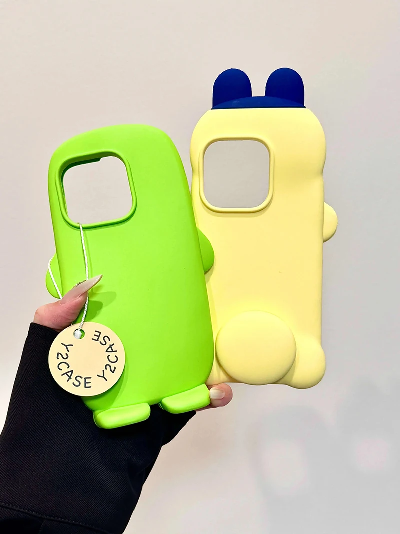 Cartoon Cute 3D Anti-Fall Dustproof Silicone Phone Case - Anti-Scratch & Washable Soft Cover