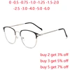 Metal Polygon Frame Resin Minus Lens Prescription Glasses With Cylinder Literary Women Men Nearsighted Glasses 0 -0.5 -1.0 To -4 1