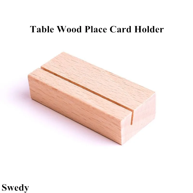 1PC Wooden Place Card Holders Table Number Stands Picture Holder Sign Holders Clips Wedding Dinner Home Party Events Decoration