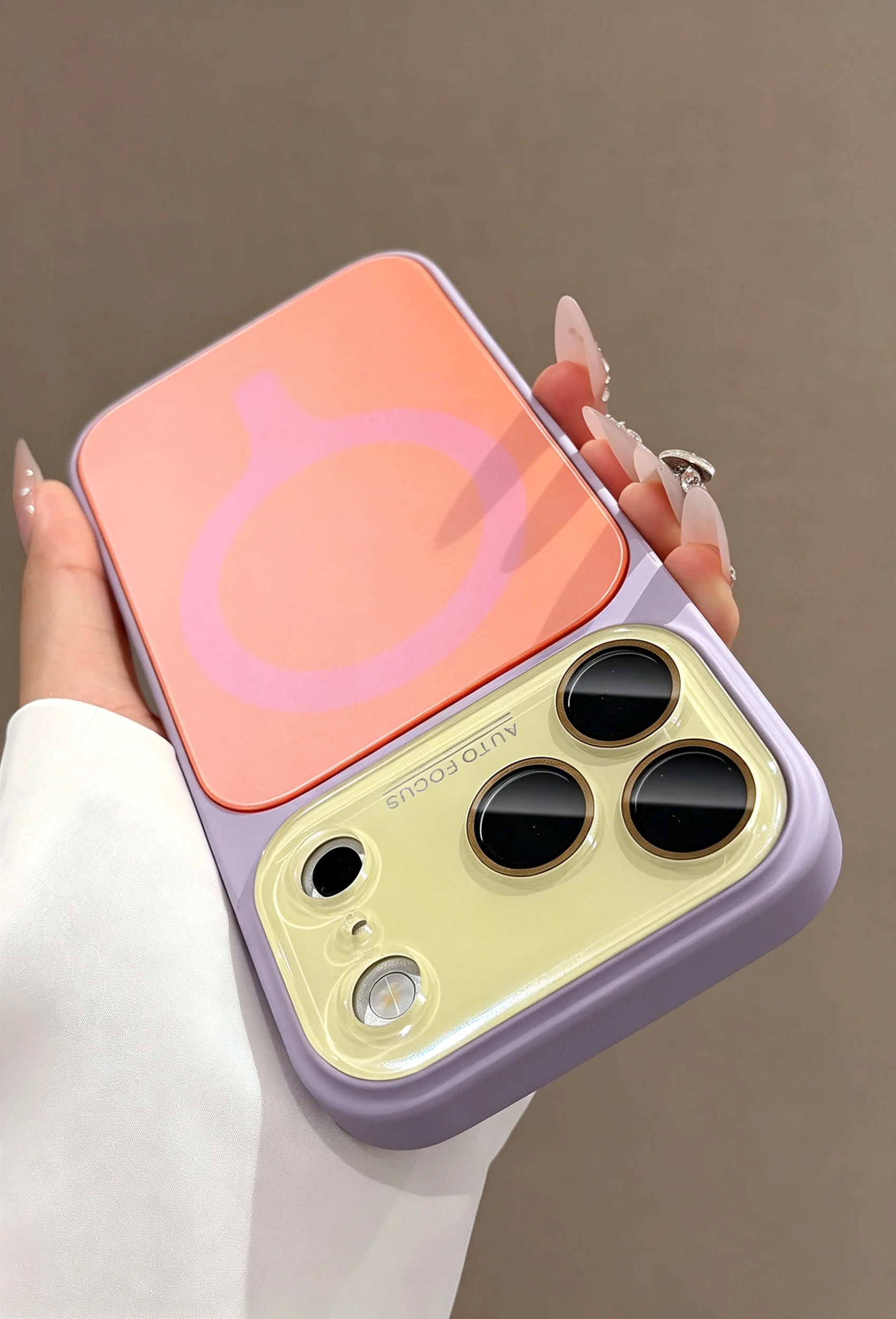 Enhanced Matte Phone Case with Camera Protection and Magnetic Wireless Charging Compatibility