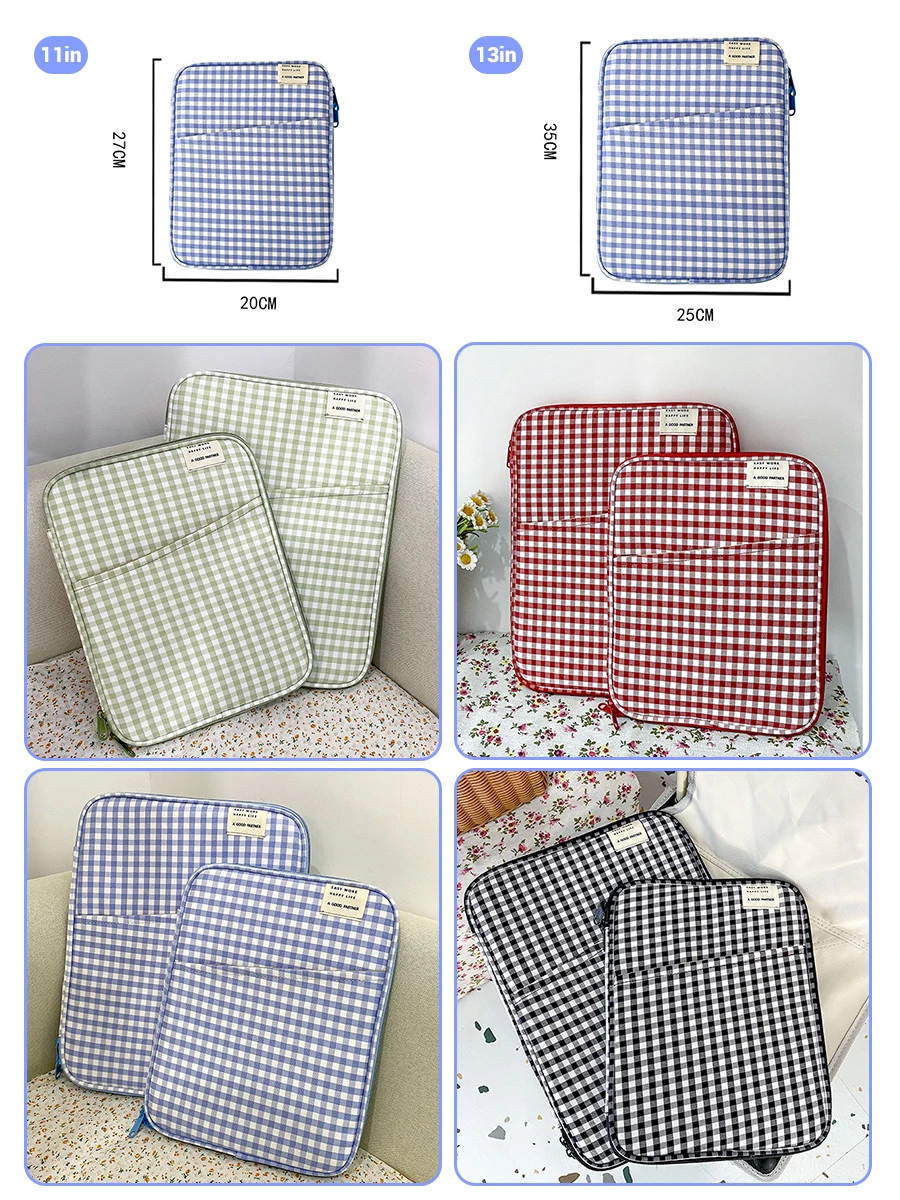 Bolsa Manga Tablet Kawaii Multi Bolsos Bolsa à Prova de Choque Bolsa para Ipad Pro Samsung Xiaomi 7.912.9 - Imagem 6