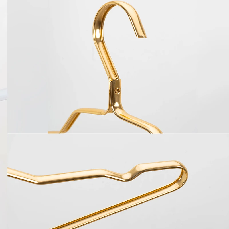 Durable Matte Gold Aluminum Coat Hangers - Smooth & Sturdy Metal