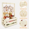 Wood Storage Crate Baby Toys Clothing Organizer Box Children Portable Basket Long Handle Sturdy 3